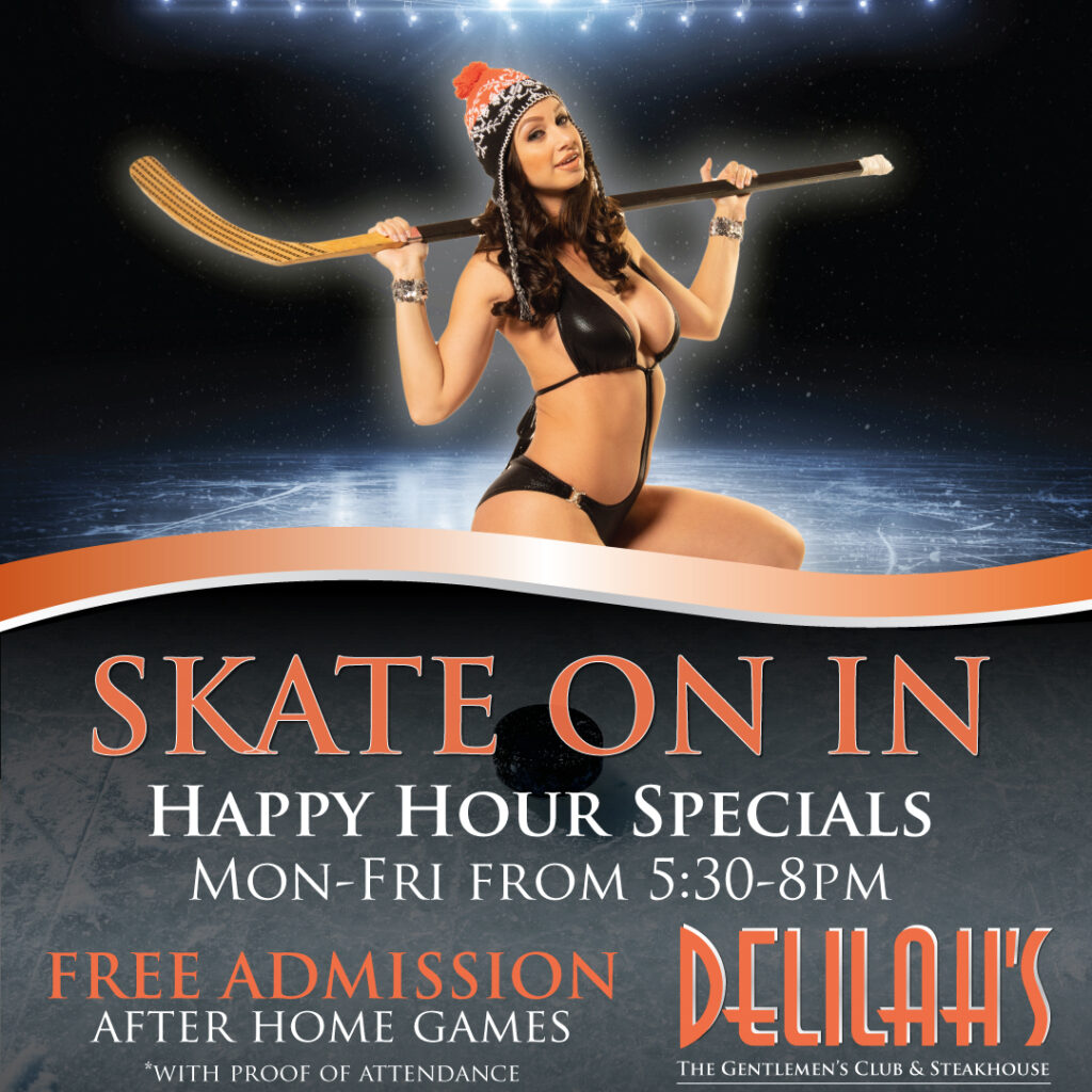 Hockey Season at Delilah's. Happy Hour Specials from 5:30 to 8pm Mon-Fri